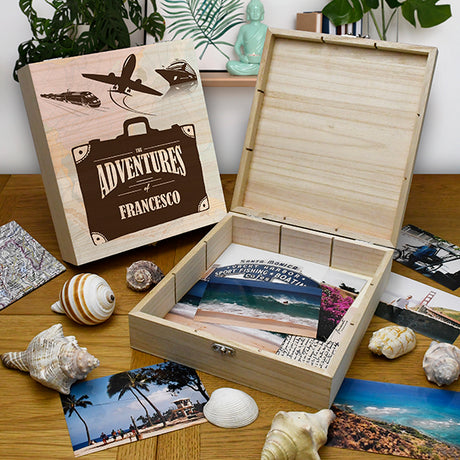 Travel Memories Wooden Box - Gift Moments