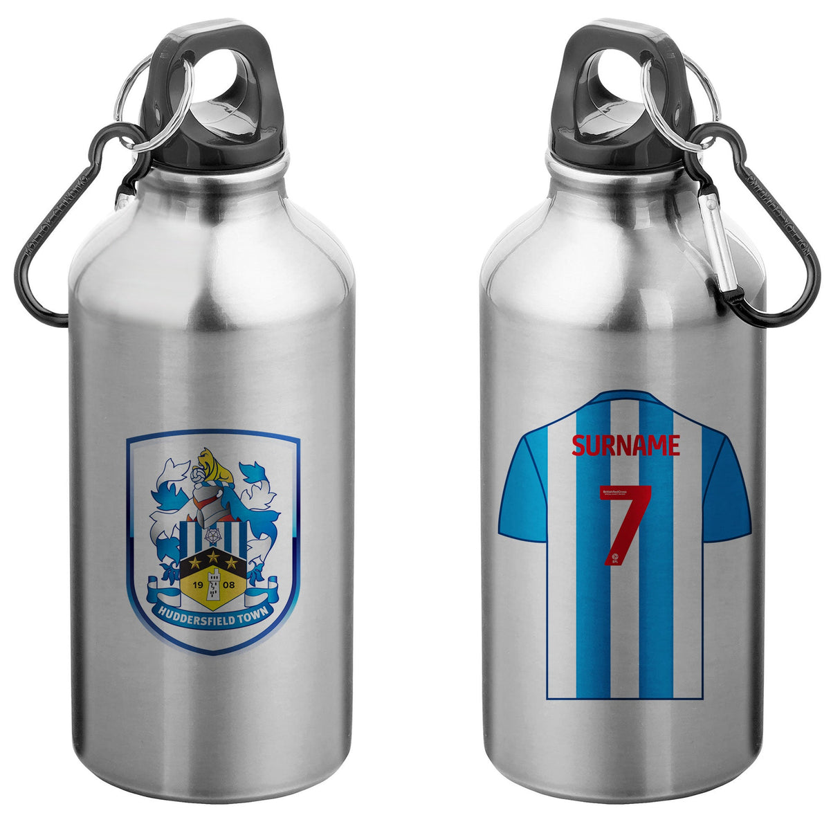 Personalised Huddersfield Town Aluminium Water Bottle