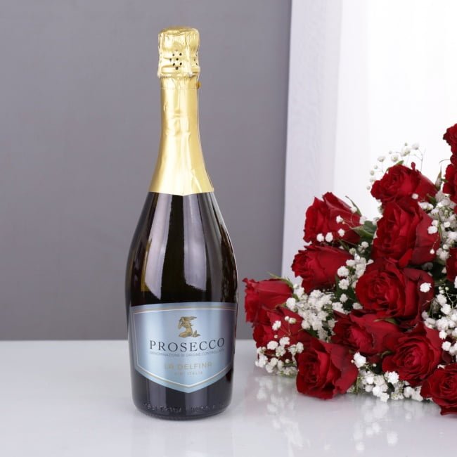 24 Red Roses & Prosecco - Gift Moments