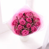 Pink Rose & Wax Flower Bouquet - Gift Moments