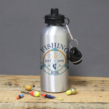 Fishing Club Silver Drinks Bottle - Gift Moments