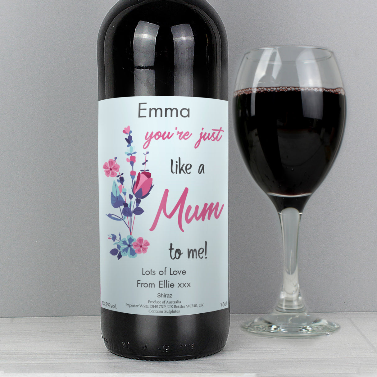 Step Mum Bottle of Red Wine - Gift Moments