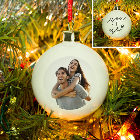 Me & You Photo Upload Bauble - Gift Moments