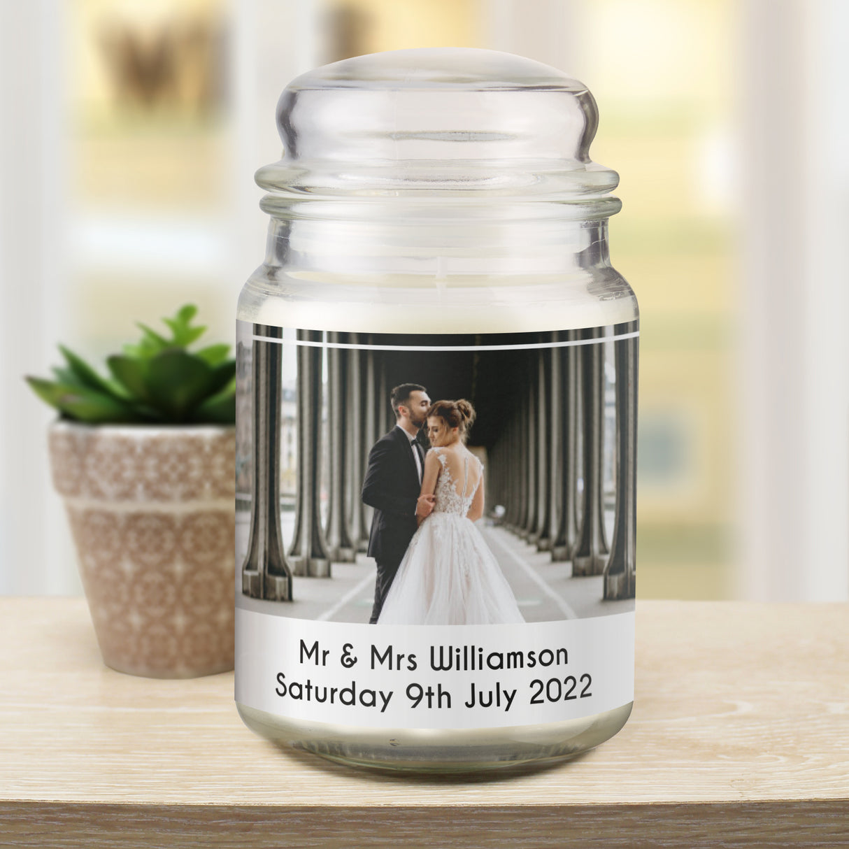 Photo Upload Scented Jar Candle - Gift Moments