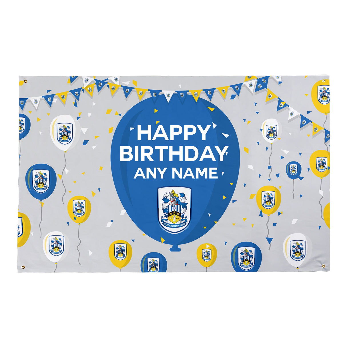 Personalised Huddersfield Town FC Birthday 5ft x 3ft Banner