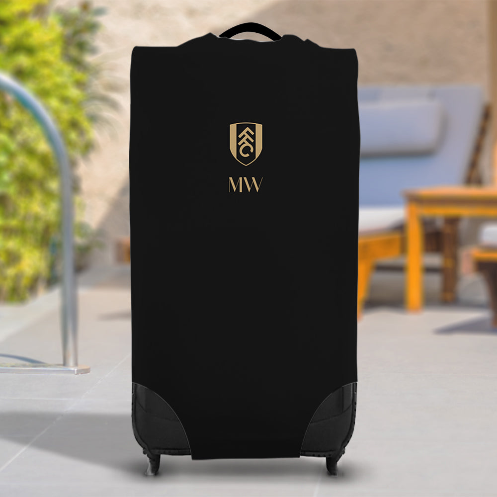 Personalised Fulham FC Black Suitcase Cover (Large)