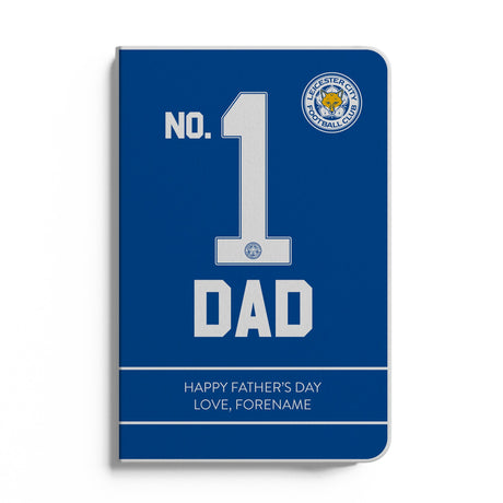 Personalised Leicester City FC Father's Day A5 Notebook