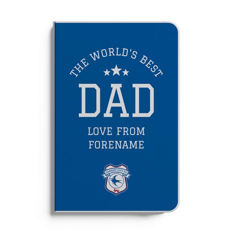 Personalised Cardiff City FC World's Best Dad A5 Notebook