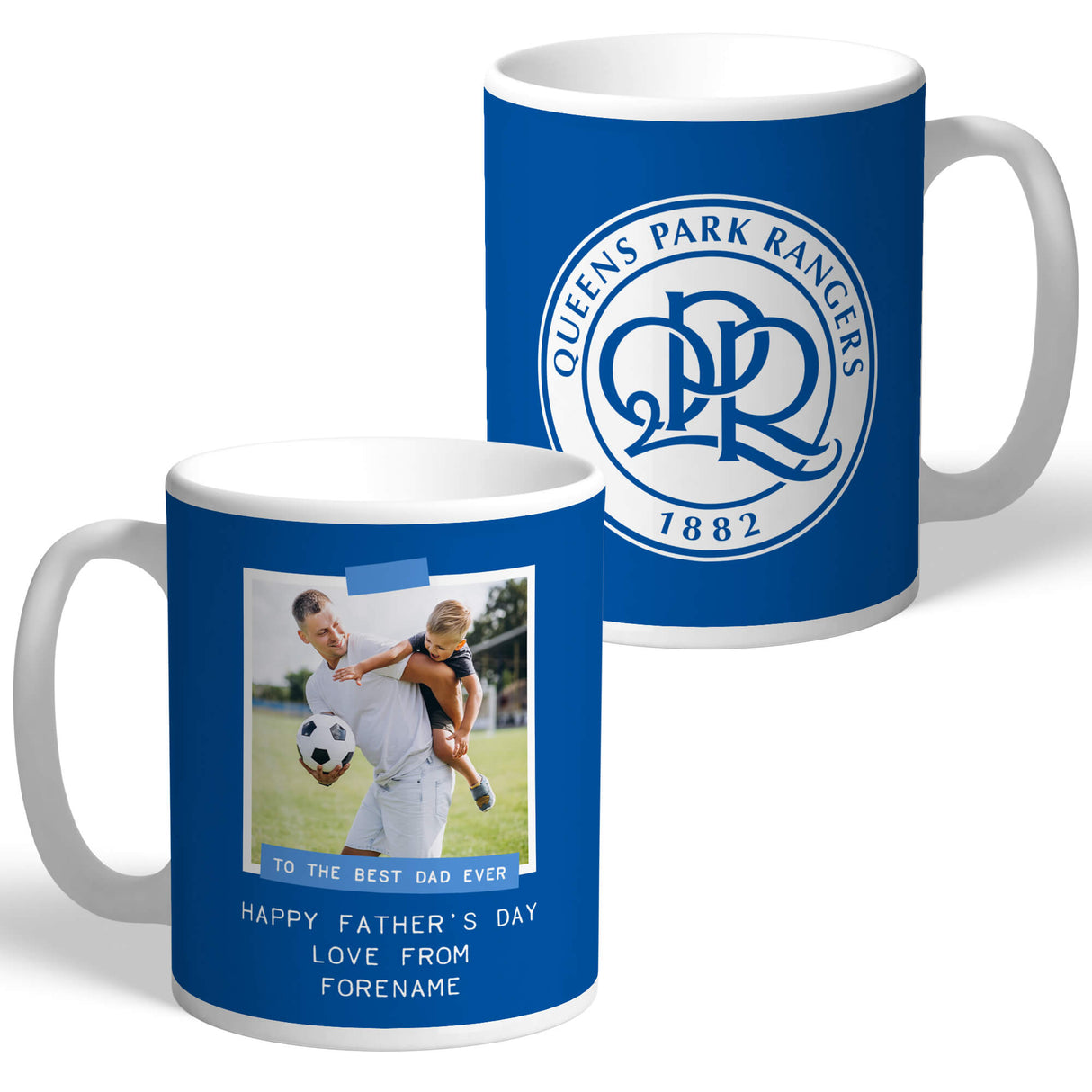 Personalised Queens Park Rangers FC Father's Day Photo Mug