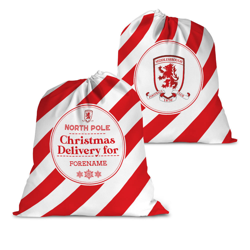 Personalised Middlesbrough FC Christmas Delivery Sack