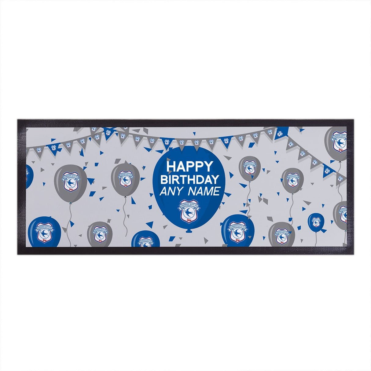 Personalised Cardiff City FC Balloons Bar Runner