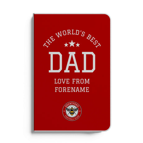 Personalised Brentford FC World's Best Dad A5 Notebook