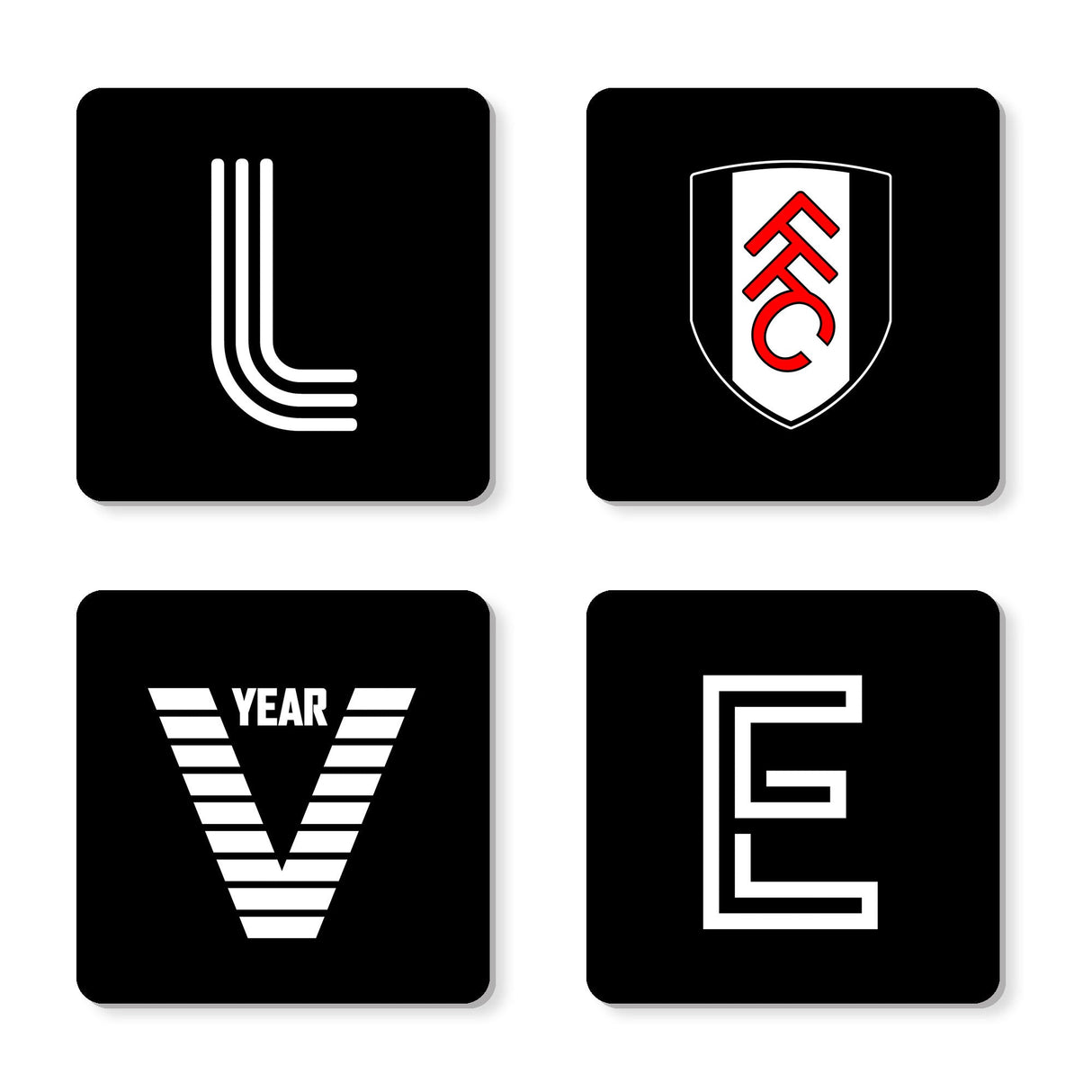 Personalised Fulham FC Love Coasters