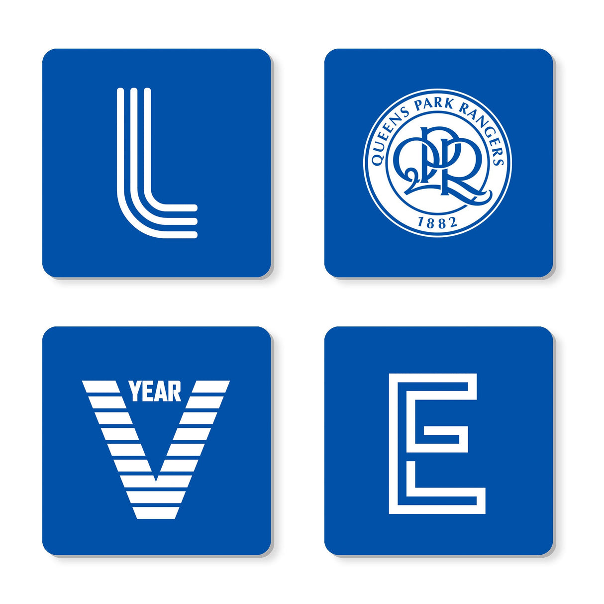 Personalised Queens Park Rangers FC Love Coasters