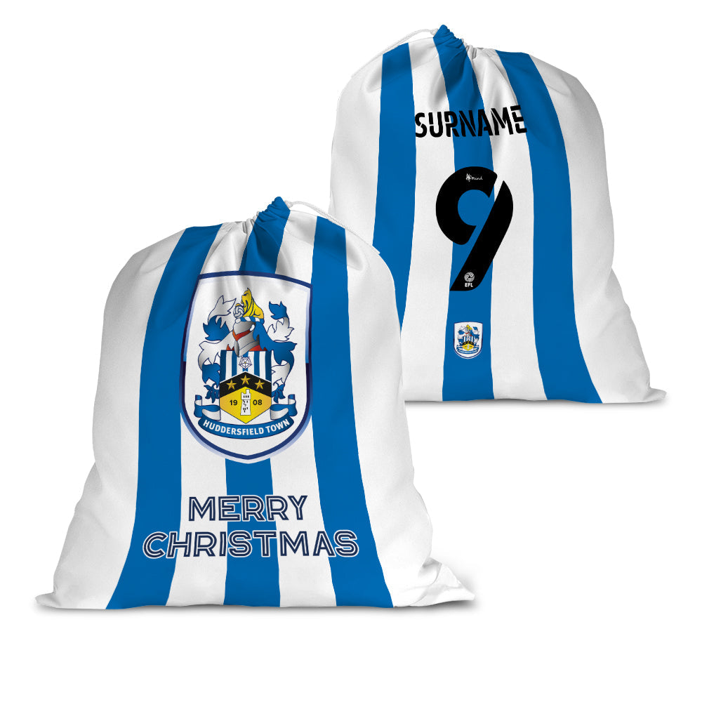 Personalised Huddersfield Town AFC Shirt Santa Sack