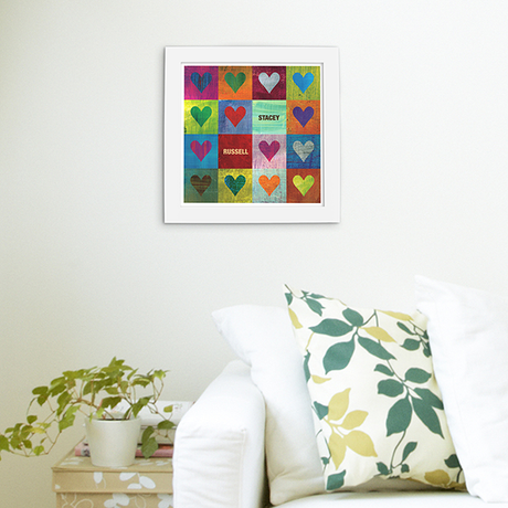 Framed 'I Heart You'  Print - Gift Moments