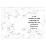 Marble and Rose Gold Birthday Card - Gift Moments