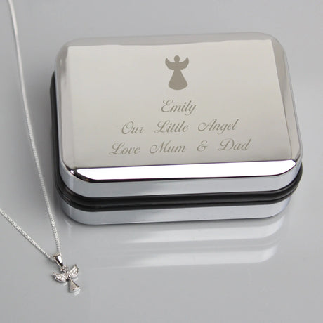 Angel Necklace With Personalised Case - Gift Moments