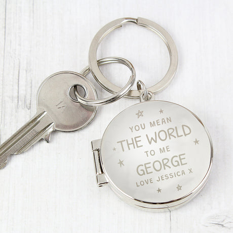 You Mean The World To Me Photo keyring - Gift Moments