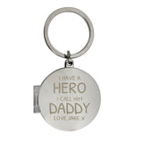 I Have A Hero Round Photo Keyring - Gift Moments
