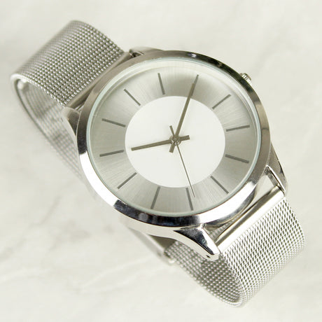 Ladies Silver with Mesh Strap Watch - Gift Moments