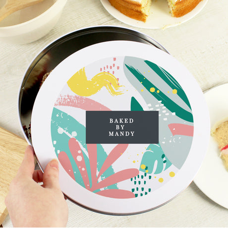 Abstract Design Cake Tin - Gift Moments