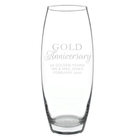 Gold Anniversary' Bullet Vase - Gift Moments
