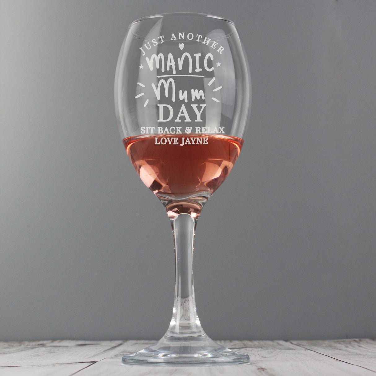 Manic Mum Day Wine Glass - Gift Moments