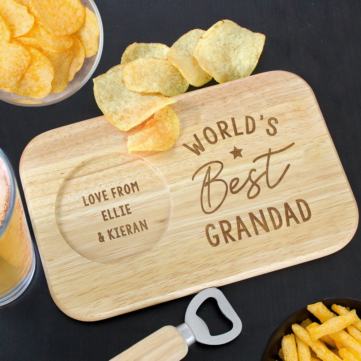 World's Best Wooden Coaster Tray - Gift Moments