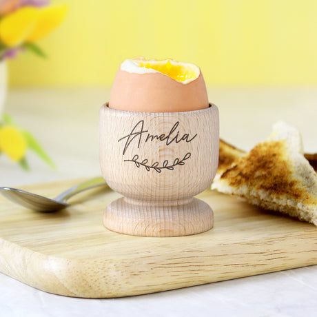 Name Wooden Egg Cup - Gift Moments