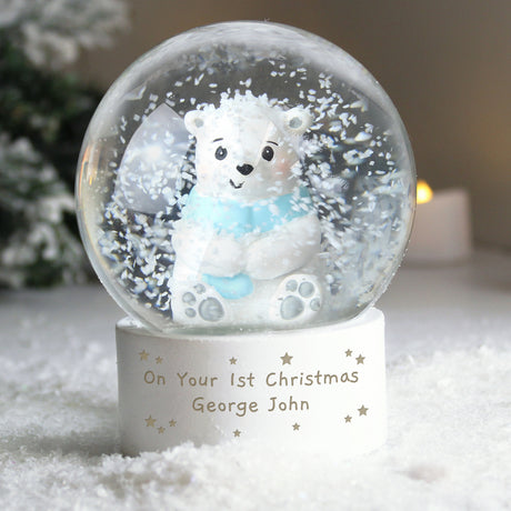 Message Polar Bear Snow Globe - Gift Moments