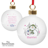 The Snowman and the Snowdog Pink Bauble - Gift Moments