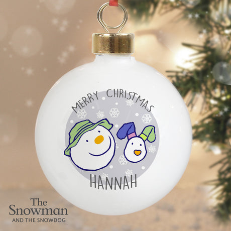 The Snowman and Snowdog Blue Bauble - Gift Moments