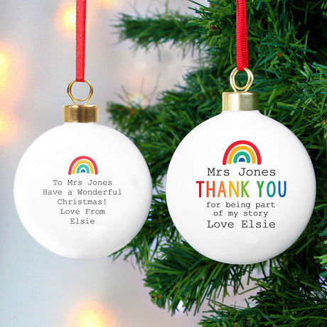 Rainbow Thank You Bauble - Gift Moments
