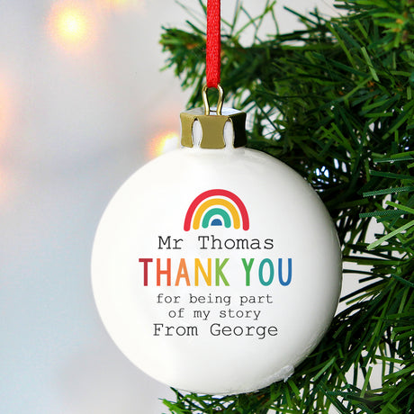 Rainbow Thank You Bauble - Gift Moments