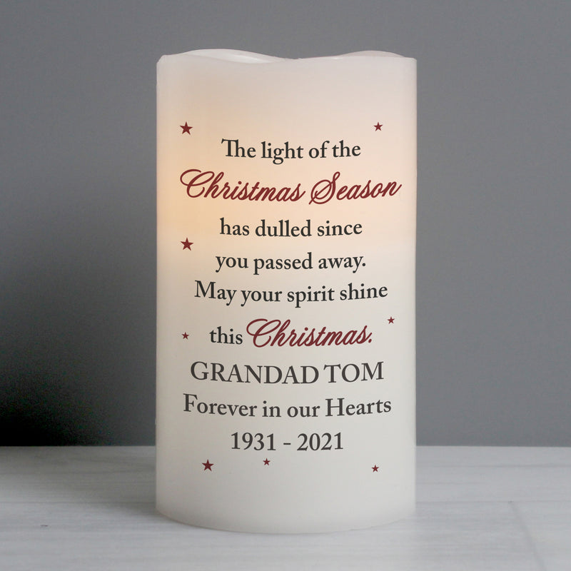 Christmas Season Memorial LED Candle - Gift Moments