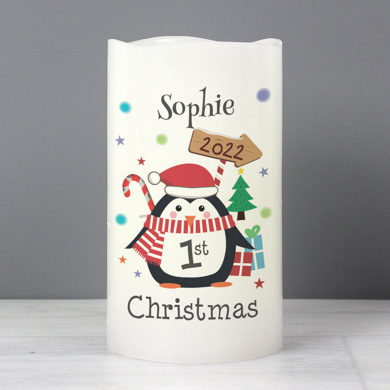 1st Christmas Penguin LED Candle - Gift Moments