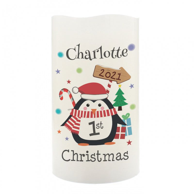 1st Christmas Penguin LED Candle - Gift Moments
