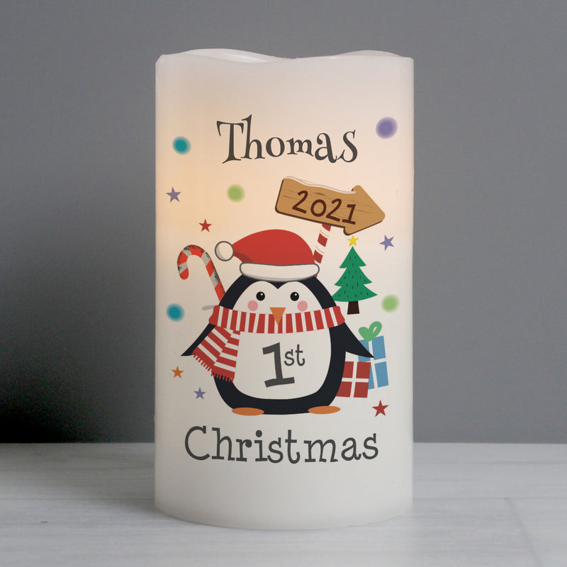 1st Christmas Penguin LED Candle - Gift Moments