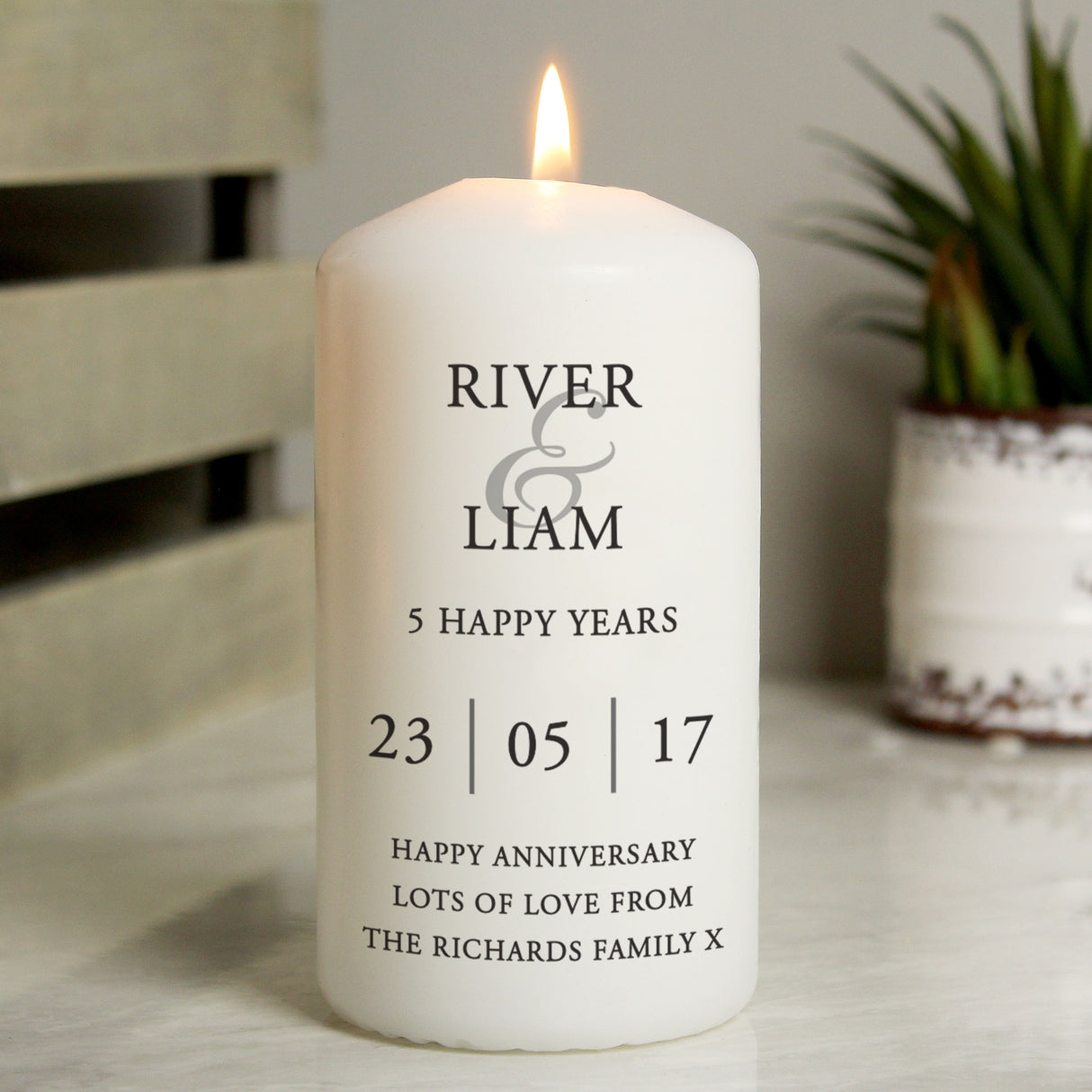 Couples Pillar Candle - Gift Moments