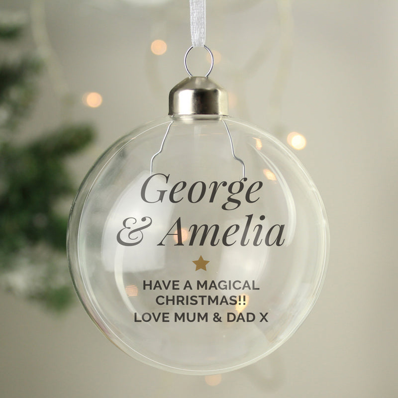 Gold Star Glass Bauble - Gift Moments