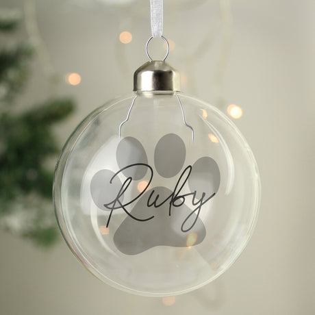 Pet Paw Glass Bauble - Gift Moments