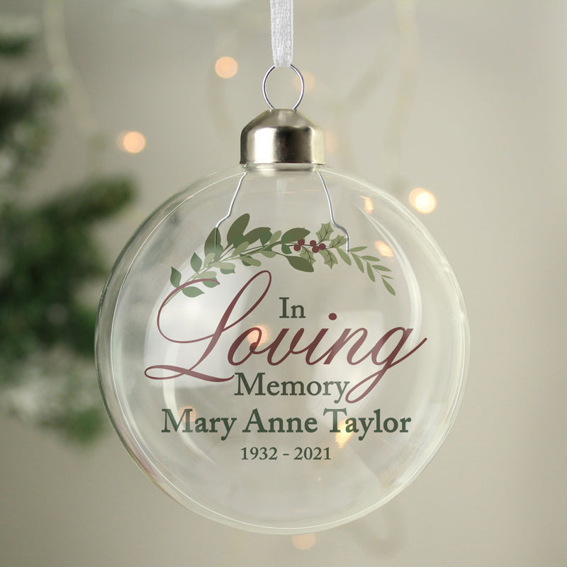 In Loving Memory Glass Bauble - Gift Moments
