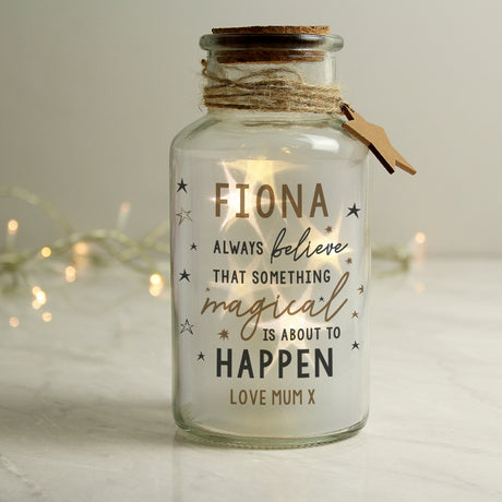Magical Things Happen LED Glass Jar - Gift Moments