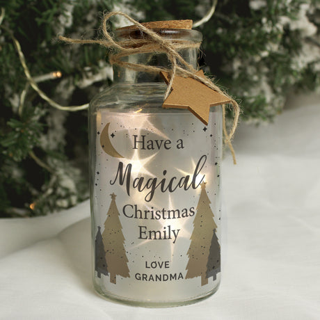 Christmas Tree LED Glass Jar - Gift Moments