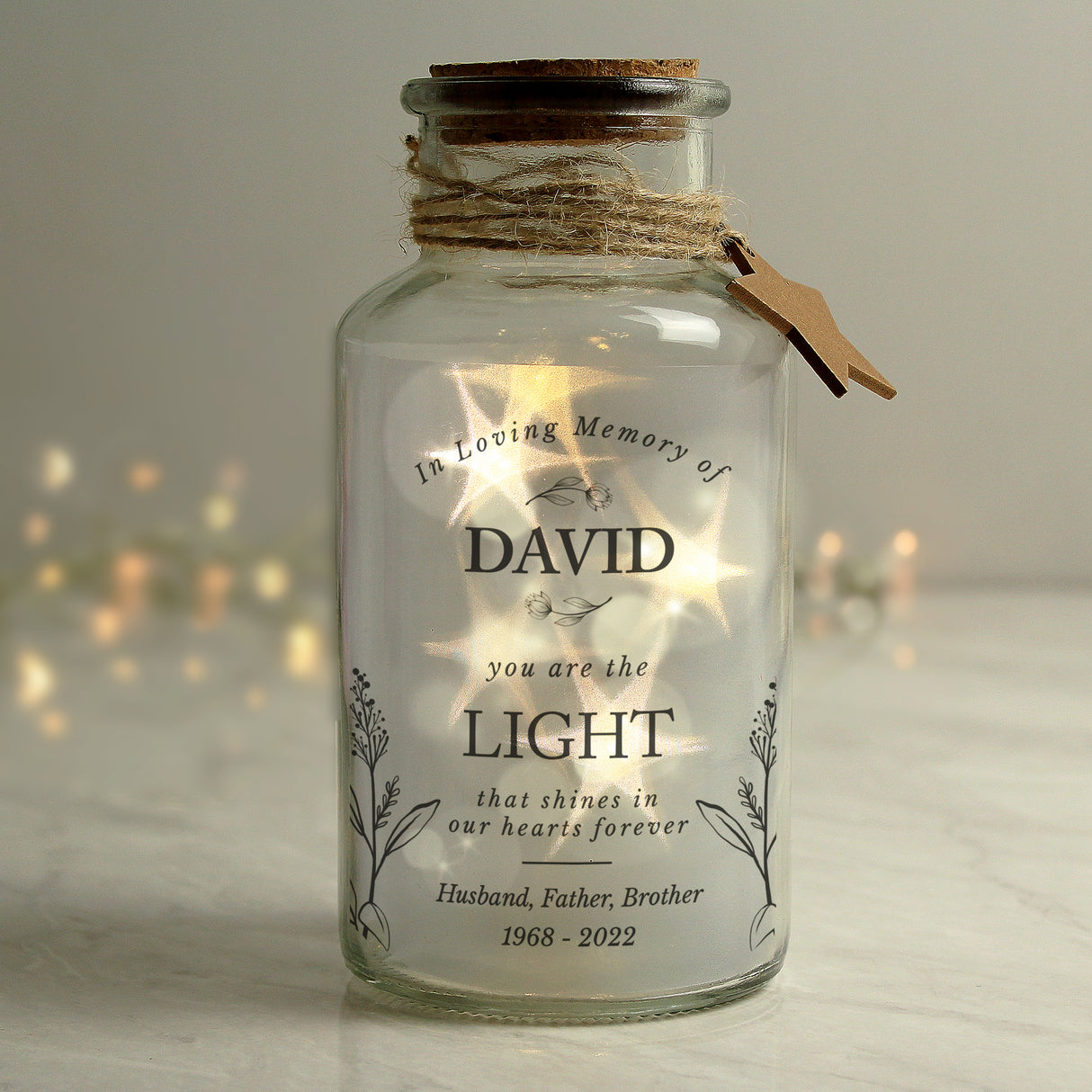 In Loving Memory LED Glass Jar - Gift Moments