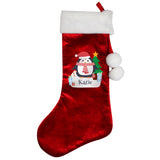 Christmas Penguin Red Stocking - Gift Moments