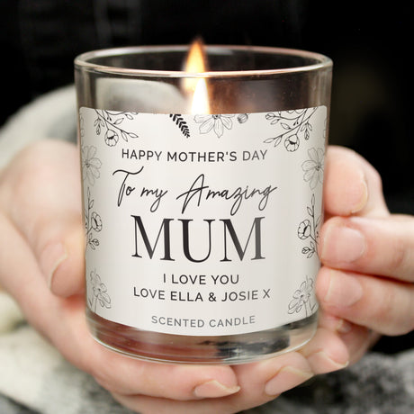 Floral Design Scented Jar Candle - Gift Moments