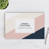 Navy & Blush A4 Desk Planner - Gift Moments