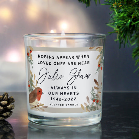 Robins Appear Memorial Jar Candle - Gift Moments